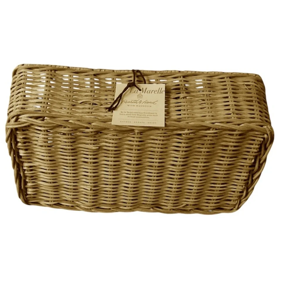 Small Rattan Storage Basket with Lid  - Hearth & Hand™ with Magnolia